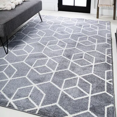 Jonathan Y Tumbling Blocks Modern Geometric Area Rug In Coral