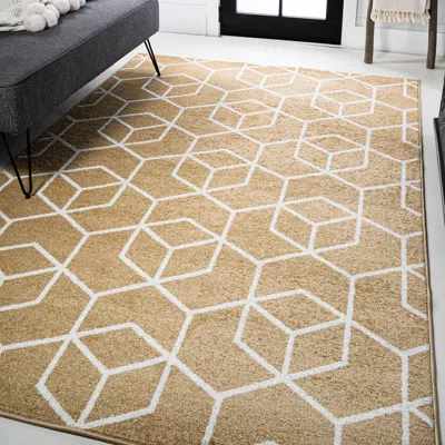 Jonathan Y Tumbling Blocks Modern Geometric Area Rug In Neutral