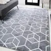Jonathan Y Tumbling Blocks Modern Geometric Area Rug In Gray/white