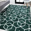 Jonathan Y Tumbling Blocks Modern Geometric Area Rug In Green/white