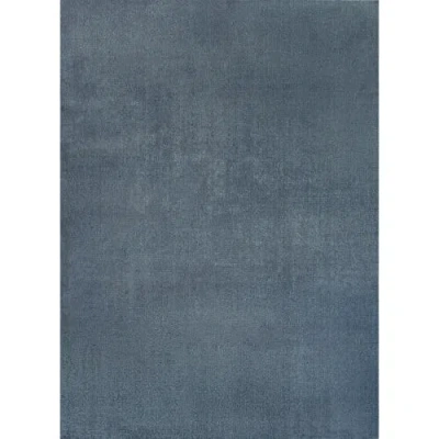 Jonathan Y Twyla Classic Solid Low-pile Machine-washable Area Rug In Blue