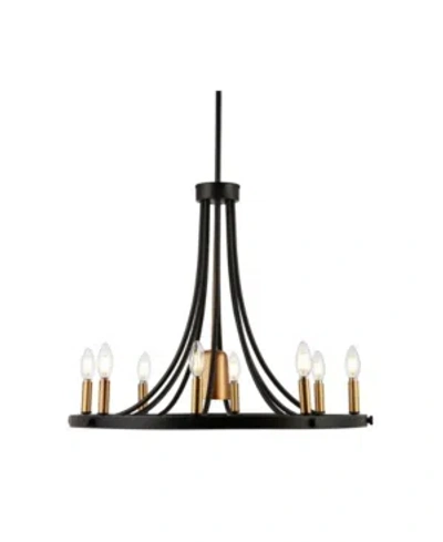 Jonathan Y Urbanna 26.75in 9-light Adjustable Iron Transitional Modern Led Chandelier In Black