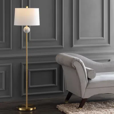 Jonathan Y Vaughn 60" Modern Metal/resin Led Floor Lamp In Pink