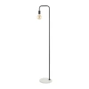 Jonathan Y Vega Minimalist Edison Metal/marble Led Floor Lamp In Black