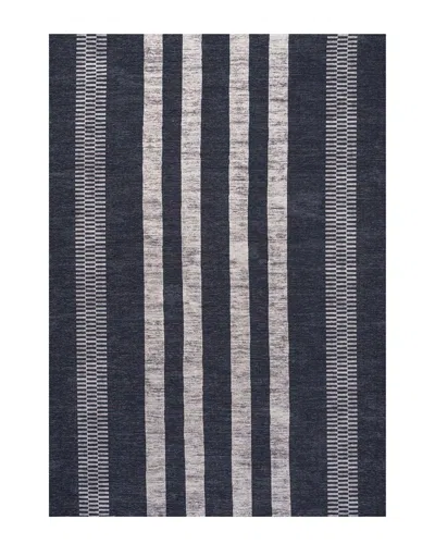 JONATHAN Y JONATHAN Y VICHY GEOMETRIC STRIPED MACHINE-WASHABLE RUG