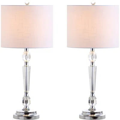Jonathan Y Victoria 27" Crystal Led Table Lamp, Clear