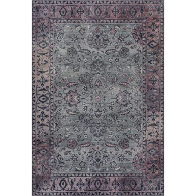Jonathan Y Victoria Ornate Persian All-over Machine-washable Runner Rug In Purple/gray