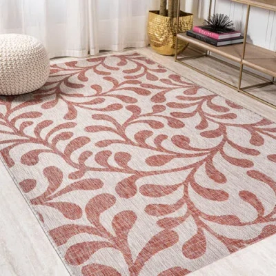 Jonathan Y Vine All Over Indoor/outdoor Area Rug In Red/beige
