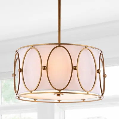 Jonathan Y Violetta 3-light 19" Metal Led Pendant In Gold