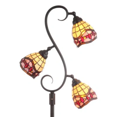 Jonathan Y Walker Tiffany-style 70.5" Multi-light Led Floor Lamp, Bronze