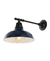 Jonathan Y Wallace 12.25" 1-light Farmhouse Industrial Indoor, Outdoor Iron Led Victorian Arm Outdoor Sconce In Multi