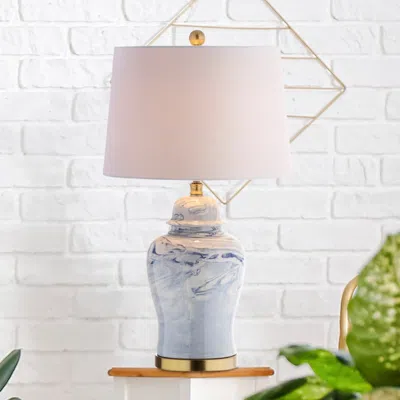 Jonathan Y Wallace 26" Ceramic Led Table Lamp In Multi