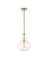 Jonathan Y Watts 10.5" 1-light Mid-century Modern Iron, Glass Led Pendant
