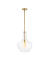 Jonathan Y Watts 13.25" 1-light Mid-century Modern Iron, Glass Led Pendant
