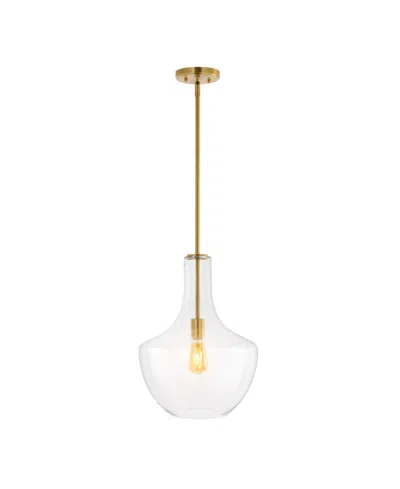 Jonathan Y Watts 13.25" 1-light Mid-century Modern Iron, Glass Led Pendant