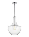Jonathan Y Watts 13.25in Glass Metal Led Pendant
