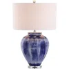 Jonathan Y Wayland 26" Ceramic Led Table Lamp, Seaside Blue In Seaside Blue