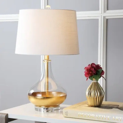 JONATHAN Y JONATHAN Y WEST GLASS LED TABLE LAMP