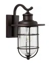 Jonathan Y Westfield Rustic Led Outdoor Lantern In Bronze