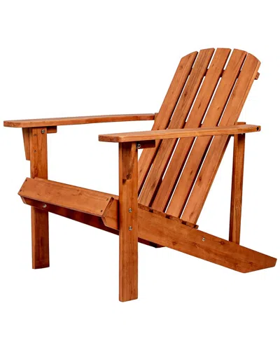 Jonathan Y Westport Outdoor Patio Adirondack Chair In Brown