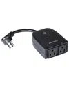 Jonathan Y Wifi Controlled Outdoor Dual Smart Plug In Black