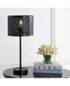 Jonathan Y Sabrina 28.5" Vintage-inspired Industrial Iron Led Table Lamp With Pull-chain And Usb Charging Port, In Black