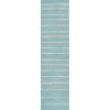 Jonathan Y Williamsburg Minimalist Stripe Area Rug In Turquoise/cream