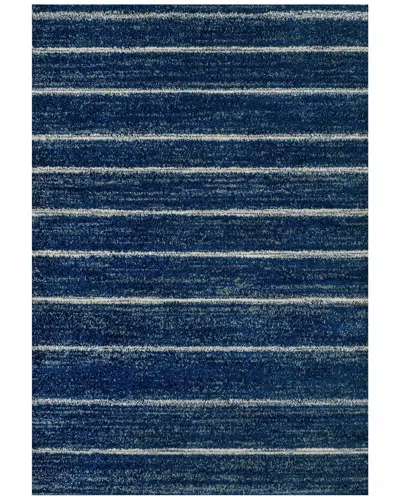 Jonathan Y Williamsburg Minimalist Stripe Polypropylene Rug In Blue