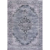 Jonathan Y Wincer Chenille Cottage Medallion Machine-washable Area Rug In Navy/gray/black