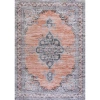 Jonathan Y Wincer Chenille Cottage Medallion Machine-washable Area Rug In Orange/gray