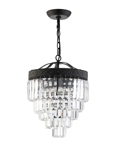 Jonathan Y Wyatt 12in 2-light Crystal Led Chandelier In Multi