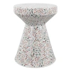 Jonathan Y Xenia 17.75" Modern Bohemian Terrazzo Indoor/outdoor Drum Accent Table In Multi