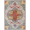 Jonathan Y Zafra Vintage Medallion Area Rug In Coral/blue/multi