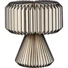 Jonathan Y Zelda 12.8" Modern Art Deco Paper Pleated Shade Accent Led Table Lamp In Black