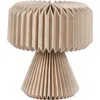 Jonathan Y Zelda 12.8" Modern Art Deco Paper Pleated Shade Accent Led Table Lamp In Brown
