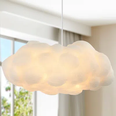 Jonathan Y Zephyr 23" 2-light Modern Contemporary Silk Led Cloud Pendant