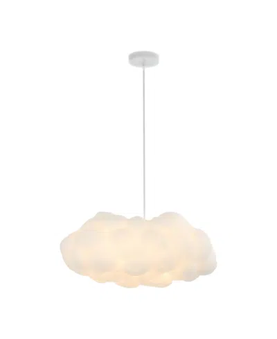 Jonathan Y Zephyr 23" 2-light Modern Contemporary Silk Led Cloud Pendant In White