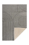 Jonathan Y Zephyr Mid-century Modern Arch Stripe Reversible Machine-washable Indoor/outdoor Area Rug In Brown