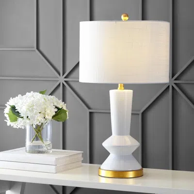 Jonathan Y Ziggy 27" Ceramic/iron Contemporary Glam Led Table Lamp