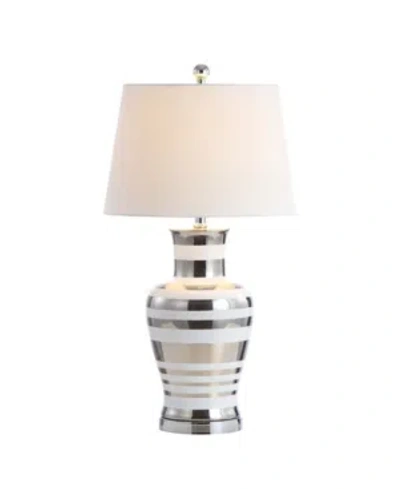 JONATHAN Y ZILAR STRIPED CLASSIC MODERN LED TABLE LAMP
