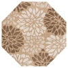 Jonathan Y Zinnia Modern Floral Textured Weave Octagon Indoor/outdoor Area Rug In Neutral