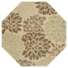 Jonathan Y Zinnia Modern Floral Textured Weave Octagon Indoor/outdoor Area Rug In Neutral