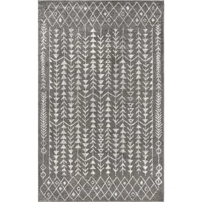 Jonathan Y Ziri Moroccan Geometric Area Rug In Gray