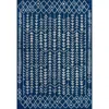 Jonathan Y Ziri Moroccan Geometric Area Rug In Navy/cream
