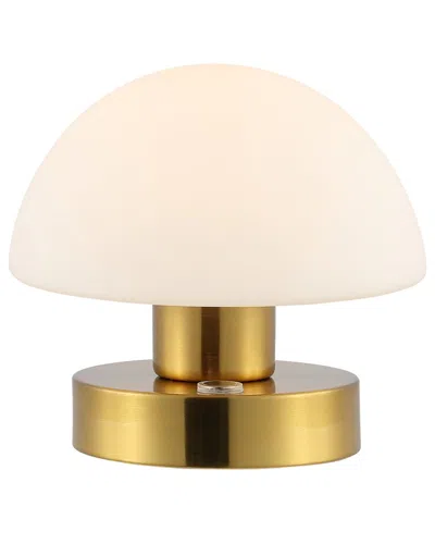 Jonathan Y Zoe 5in Modern Minimalist Iron Rechargeable Integrated Led Table Lamp In Multi