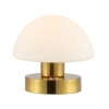 Jonathan Y Zoe 5in Modern Minimalist Iron Rechargeable Integrated Led Table Lamp In Brass Gold