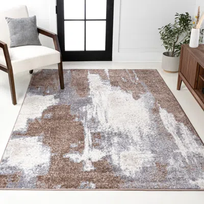 Jonathan Y Zoe Contemporary Bohemian Abstract Marble Area Rug In Multi