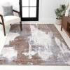 Jonathan Y Zoe Contemporary Bohemian Abstract Marble Area Rug In Brown/cream