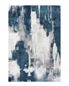 Jonathan Y Zoe Contemporary Bohemian Abstract Marble Area Rug In Navy