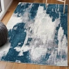Jonathan Y Zoe Contemporary Bohemian Abstract Marble Area Rug In Navy/white